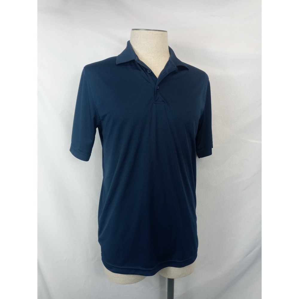 Slazenger Mens Navy Blue Polo Shirt Performance Golf Tennis Athletic Size Medium
